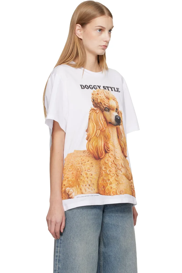 Stella McCartney White Jeff Koons Edition 'Doggy Style' T-shirt, photo 2 of 4 from SSENSE