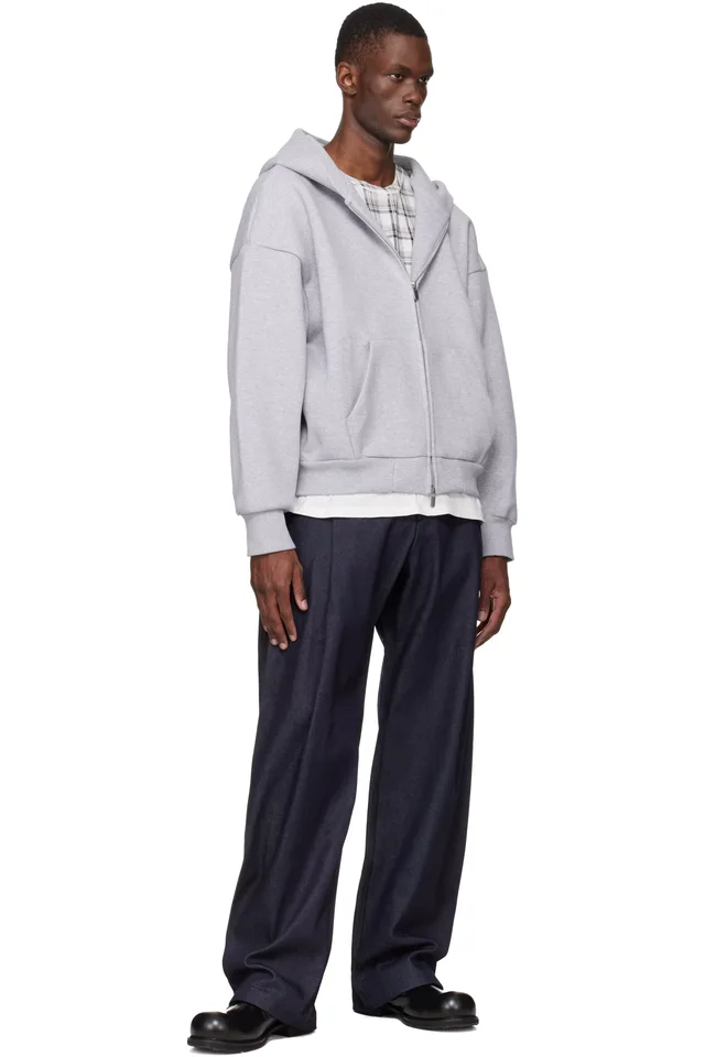 Seventh Gray V2 Zipped Hoodie, photo 4 of 4 from SSENSE