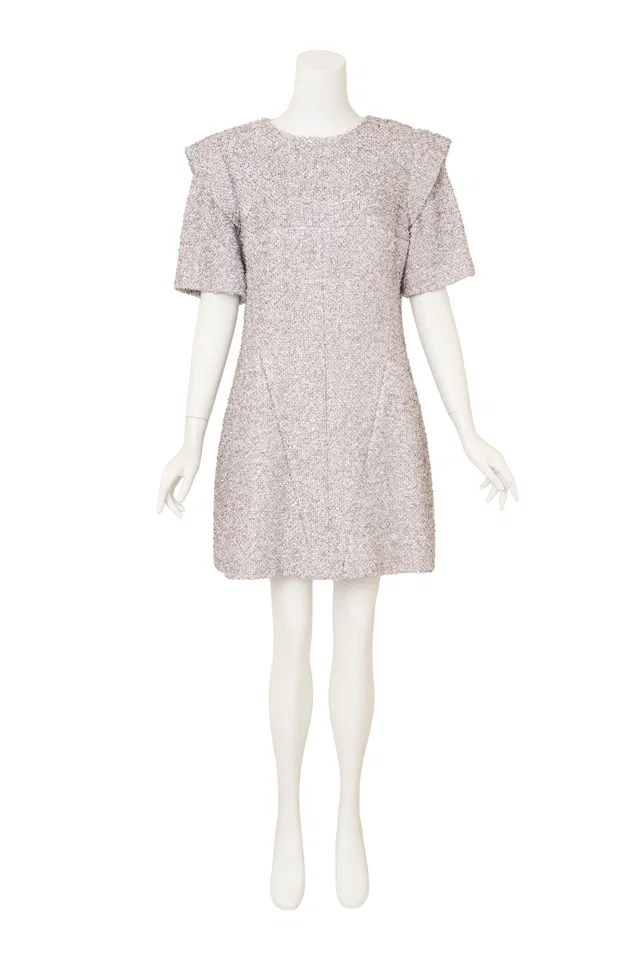 Chanel 2018 S/ Couture Lamé Mini Dress in Tweed from Recess LA