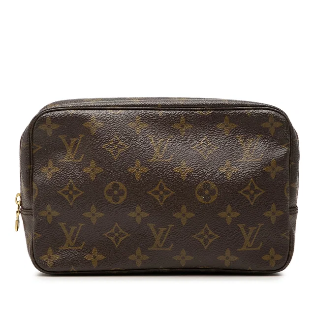 Brown Louis Vuitton Monogram Trousse Toilette 23 Clutch Bag in Brown Coated canvas from Designer Revival, photo 1 of 1