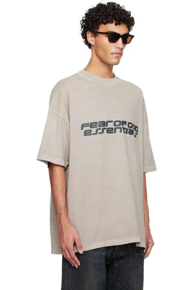 Gray Holiday 'Fear Of God Essentials' 90s T-shirt, photo 2 of 4 from SSENSE