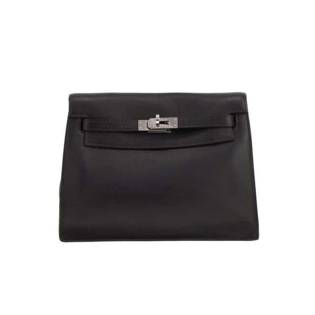Hermès Kelly Danse shoulder bag in Noir Evergrain leather in Black Leather from Collector Square, photo 2 of 3