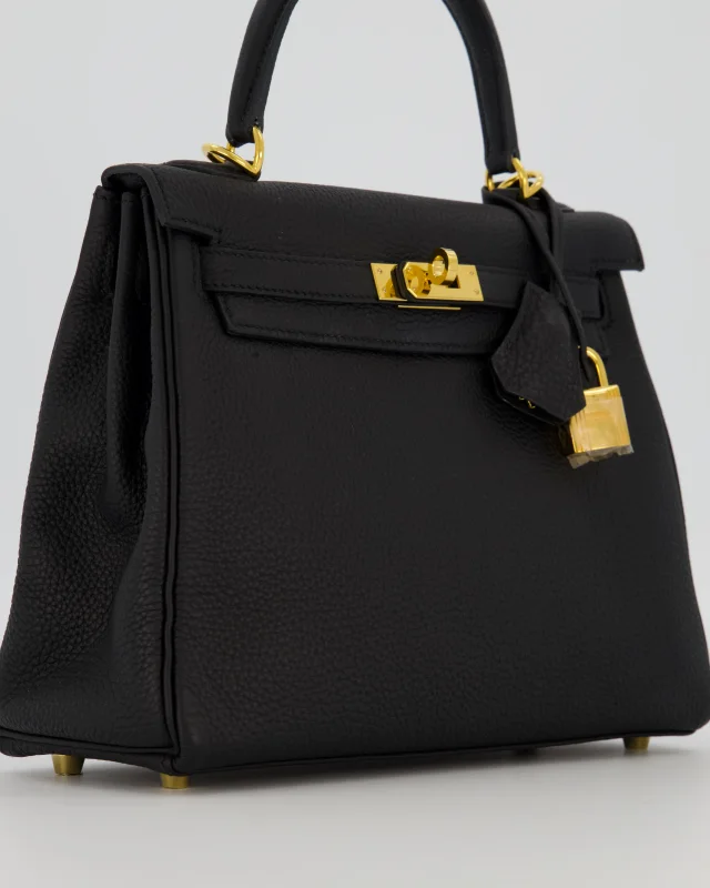 Hermès Kelly 25 Retourne Bag in Black Togo leather from Sellier, photo 10 of 22
