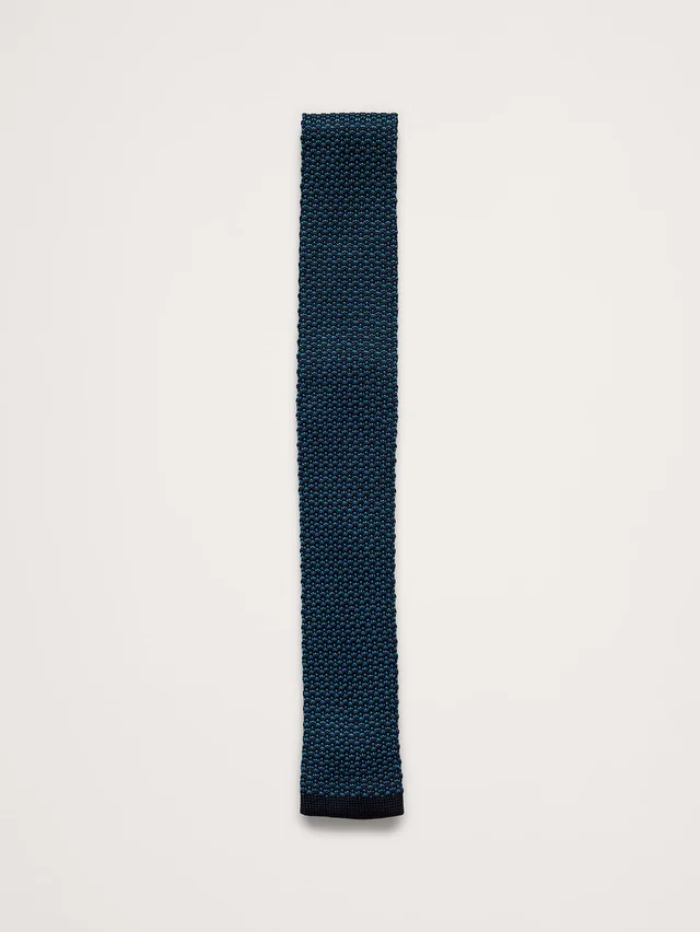 Silk Knit Tie in Blue, image 1 of 1 from Banana Republic (Canada)