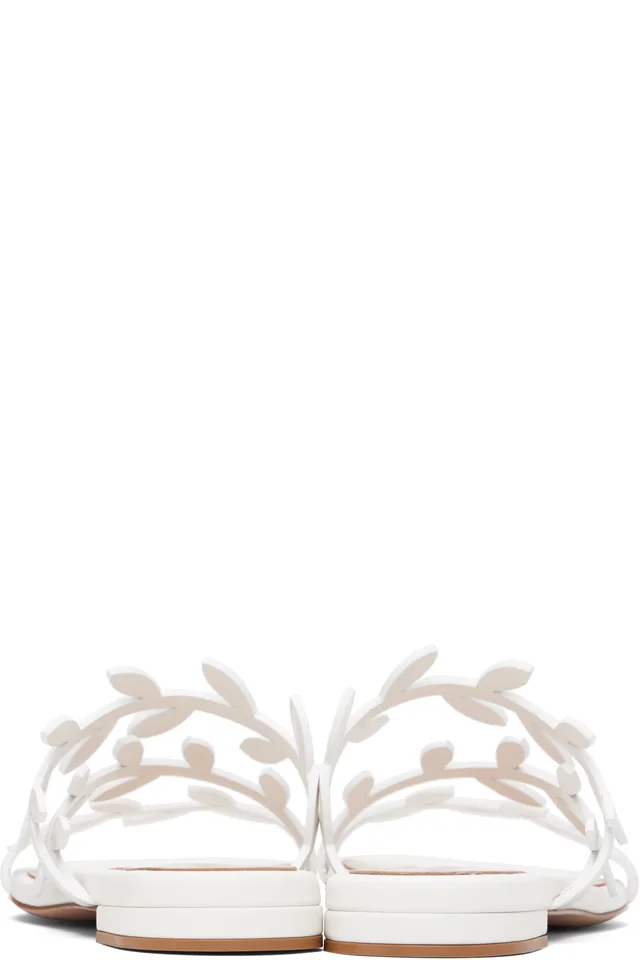 Gianvito Rossi White Flavia Sandals, photo 2 of 5 from SSENSE