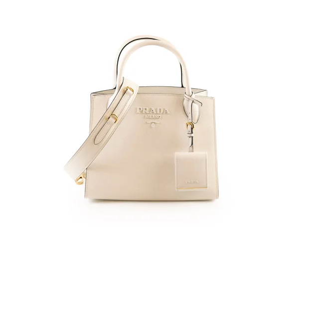 Prada Saffiano Cuir White in White Saffiano leather from The Purse Affair