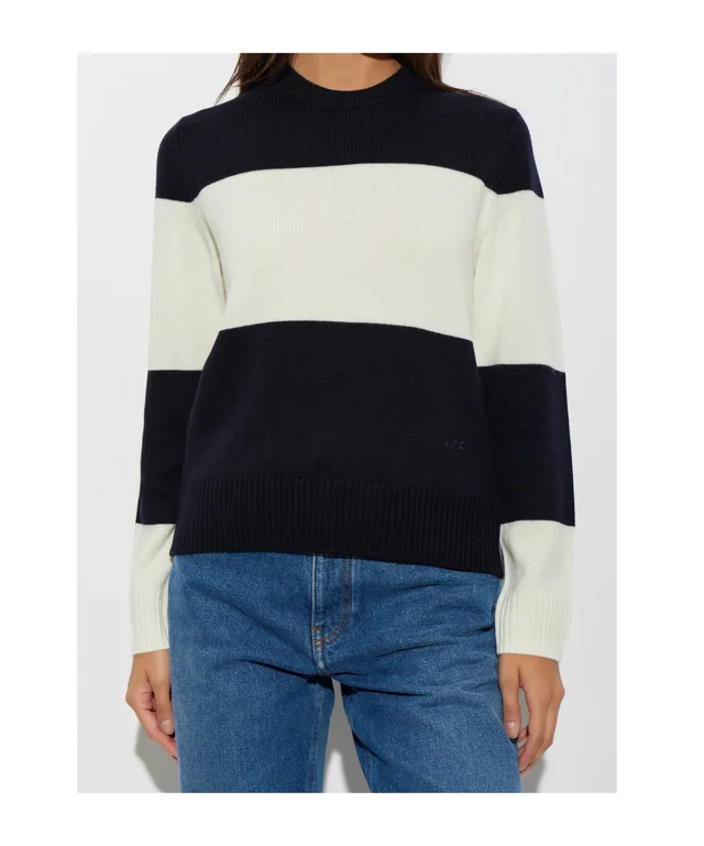 A.P.C. Amelle Striped Knitted Sweater, photo 3 of 5 from SENSER
