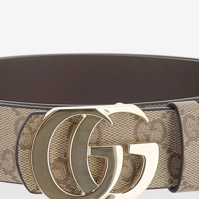 Gucci Belt — Beige Cotton in Beige Leather from HEWI