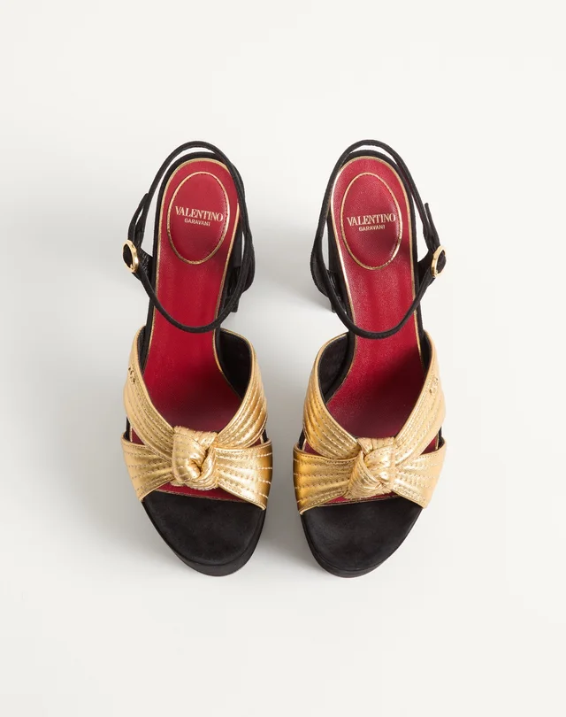 Valentino Crasher Suede Platform Sandal 125mm, photo 4 of 6 from SENSER