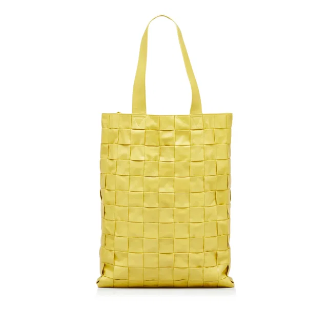 Yellow Bottega Veneta Nappa Maxi Intrecciato Cassette Tote in Yellow Nappa leather from Designer Revival