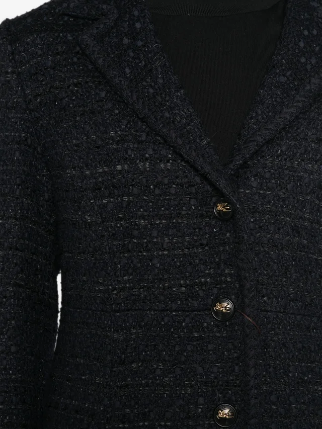 Etro tweed notched-lapels coat, photo 6 of 6 from SENSER