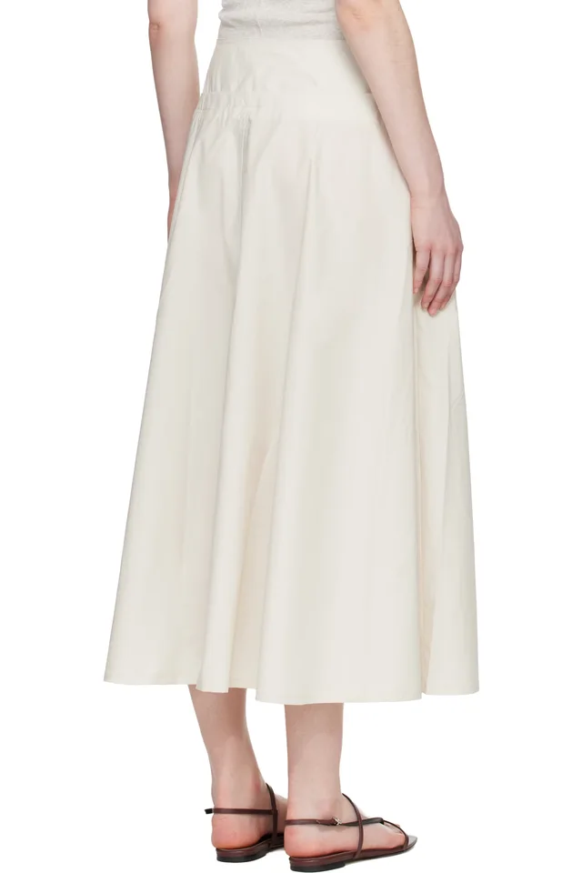 Studio Nicholson Off-White Agat Maxi Skirt, photo 3 of 4 from SSENSE