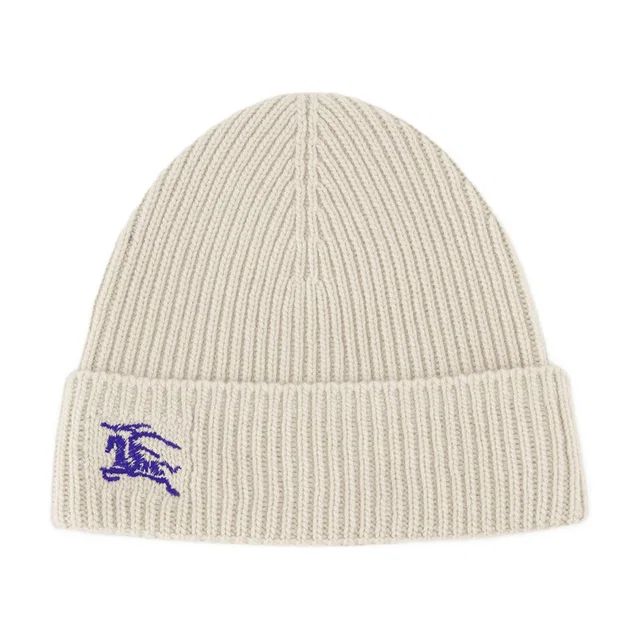 Burberry 8095582 Ribbed Cashmere Beanie — White Others Beanies in White Cashmere from HEWI