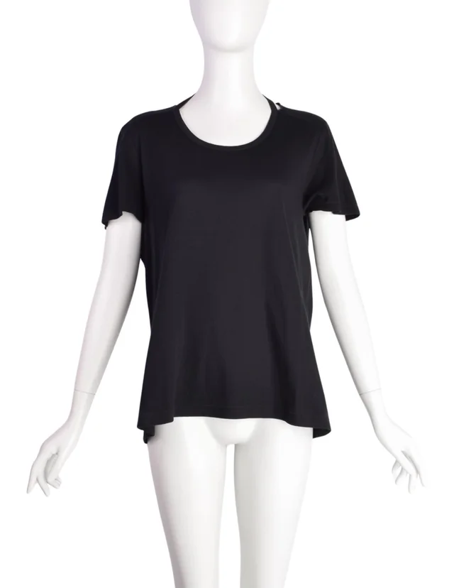 Maison Margiela Vintage SS 2004 Black Distressed T-Shirt in Black from Amarcord Vintage Fashion