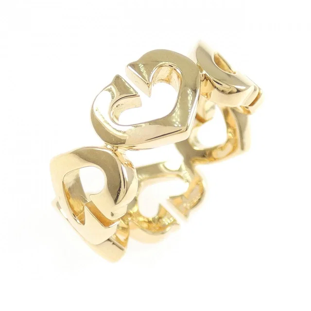 Cartier C Heart 750 Yellow Gold Ring Size 6 in Yellow from LuxUness