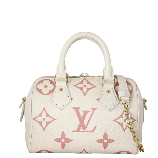 Louis Vuitton Speedy 20 Bandouliere Monogram Empreinte Giant Bicolour in Leather from Luxe.It.Fwd