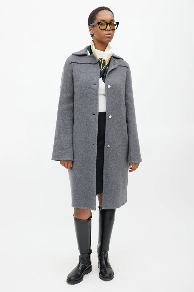 Hermès Cashmere Oversized Coat in Cashmere from VSP Consignment