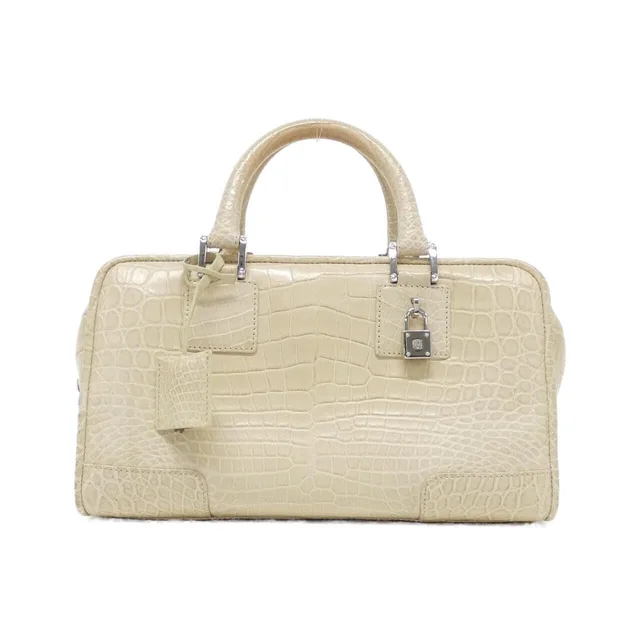 [vintage] Loewe Amazona Bag in BEIGE / SILVER metal fittings crocodile from KOMEHYO