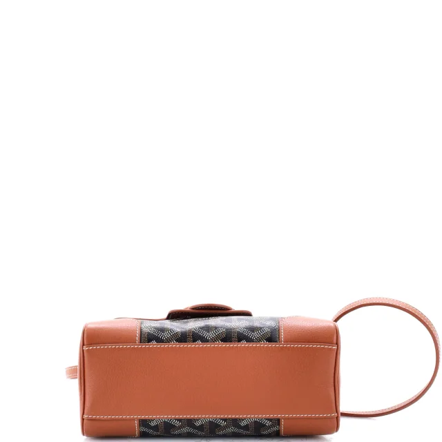 Goyard Saigon Top Handle Bag Coated Canvas with Leather Mini in brown|red Coated canvas from Rebag, photo 4 of 6