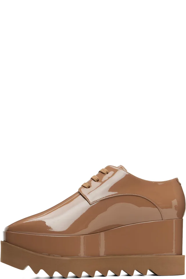 Stella McCartney Brown Limited Edition Elyse Monochrome Platform Derbys, photo 3 of 5 from SSENSE