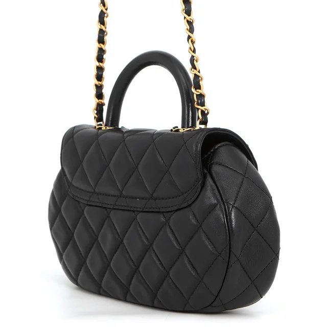 Chanel Matelasse Top Handle 2-Way Bag BlackAS4569 Lambskin in Lambskin from GALLERY RARE, photo 2 of 2