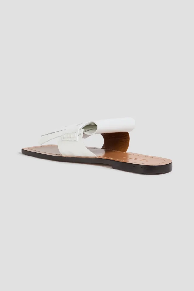 Marni Fringed Leather Sandals, photo 3 of 4 from THE OUTNET