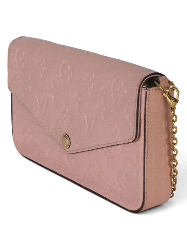 Louis Vuitton Rose Poudre Monogram Empreinte Felicie Pochette in Pink Leather from Season 2 Consign, photo 2 of 9