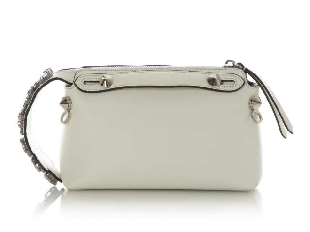 Fendi Mini White Ice Crystal By The Way Bag in White Leather from Ann's Fabulous Finds, photo 4 of 9