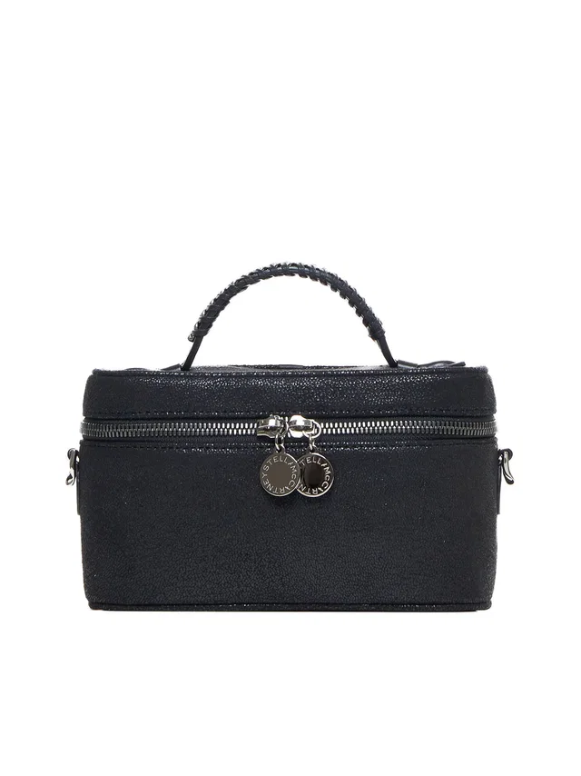 Stella McCartney Falabella Vanity Top Handle Bag — Black Polyester in Black from HEWI