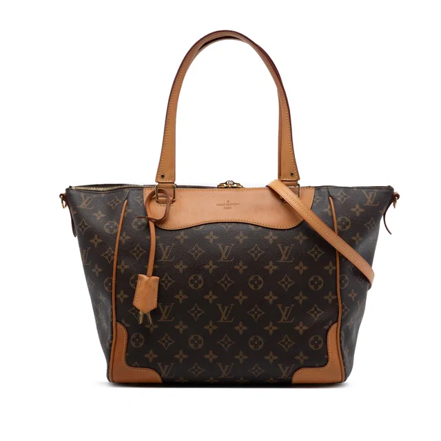 Brown Louis Vuitton Monogram Estrela MM Satchel in Brown Coated canvas from Designer Revival