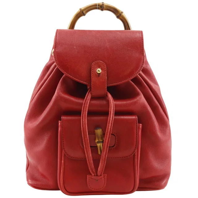 Gucci Bamboo Mini Backpack 003 Leather in Leather from The Reluxe