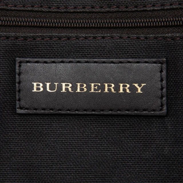Beige Burberry Small Haymarket Check Coated Canvas Orchard Bowling Bag Satchel in Beige Coated canvas from Designer Revival, photo 5 of 6