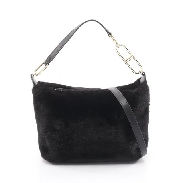 Furla Teia Crossbody Handbag Leather Fur Black in black Leather from Poshmark