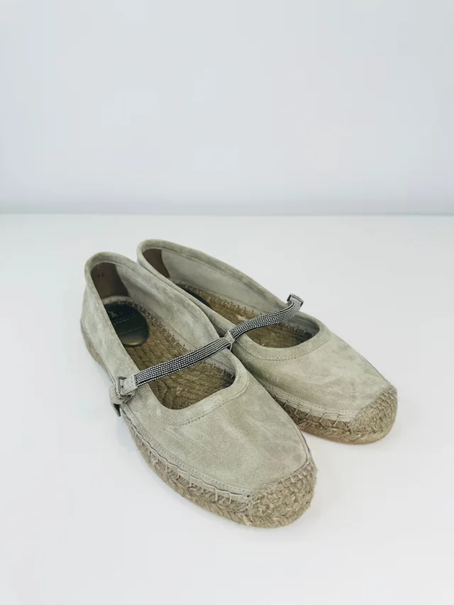 Brunello Cucinelli Suede Espadrilles - Size 40 in Suede from Edit Second Hand