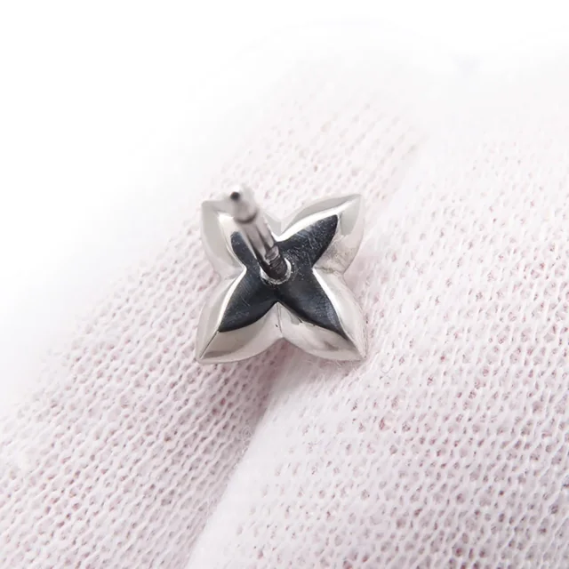 Louis Vuitton Diamond Double Round EarringsQ06400 18K White Gold in White from GALLERY RARE, photo 7 of 13
