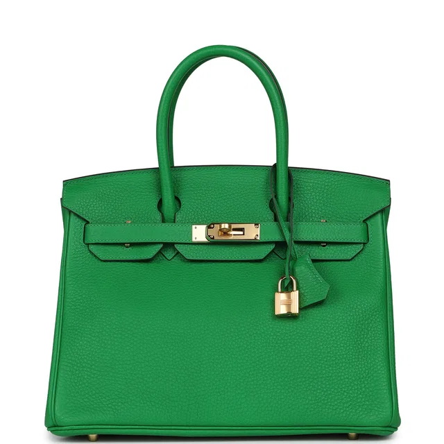 Hermès Birkin 30 Bambou Clemence Gold Hardware in Clemence leather from Madison Avenue Couture