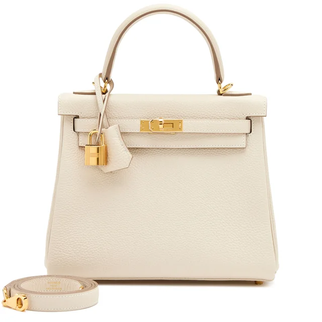 Hermès Craie Togo Retourne Kelly 25 Gold Hardware, 2022 from Sotheby's