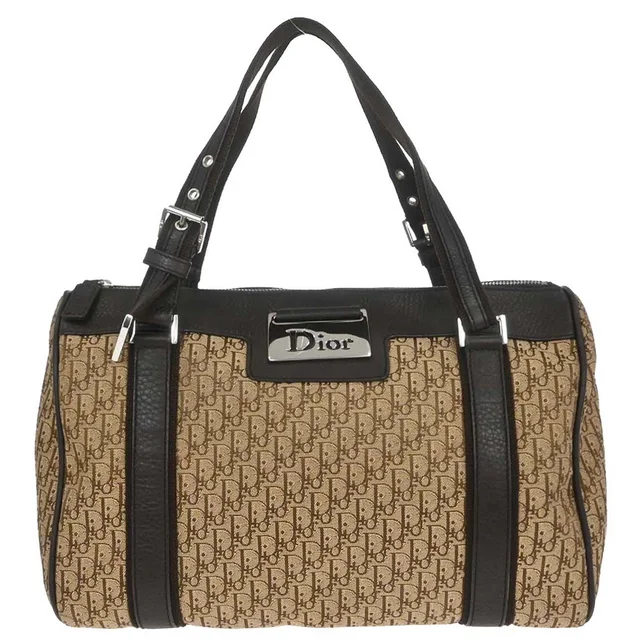 Dior Beige Street Chic Duffle Handbag in Beige Canvas from AMORE Vintage Tokyo