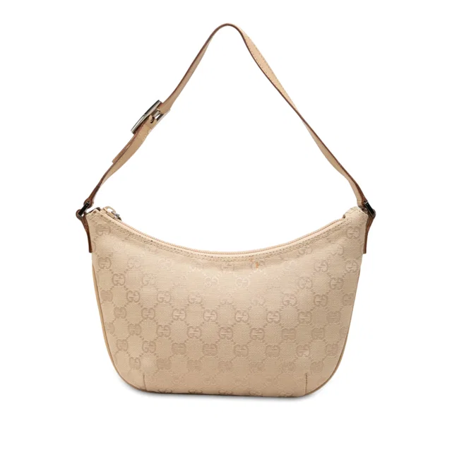 Beige Gucci GG Canvas Shoulder Bag in Beige Canvas from Designer Revival