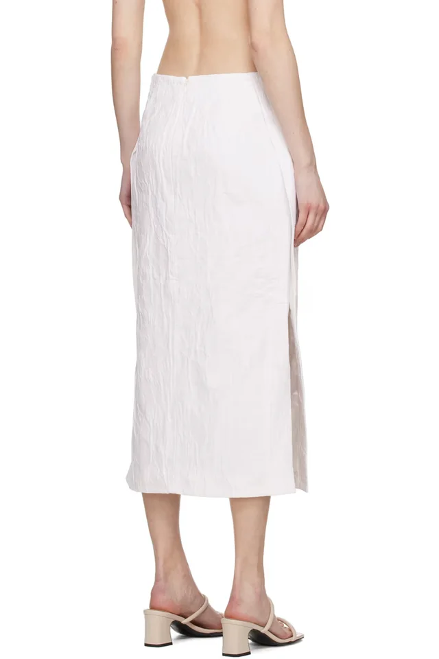 CO White Slit Midi Skirt, photo 3 of 4 from SSENSE