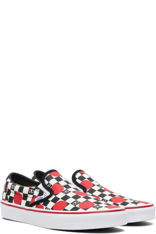 Valentino Garavani Off-White Vans Edition VLogo Checkerboard Print Slip-on Sneakers, photo 4 of 5 from SSENSE