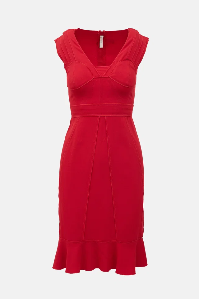 Prada 2008 Crepe Inverted Dress from VSP Consignment