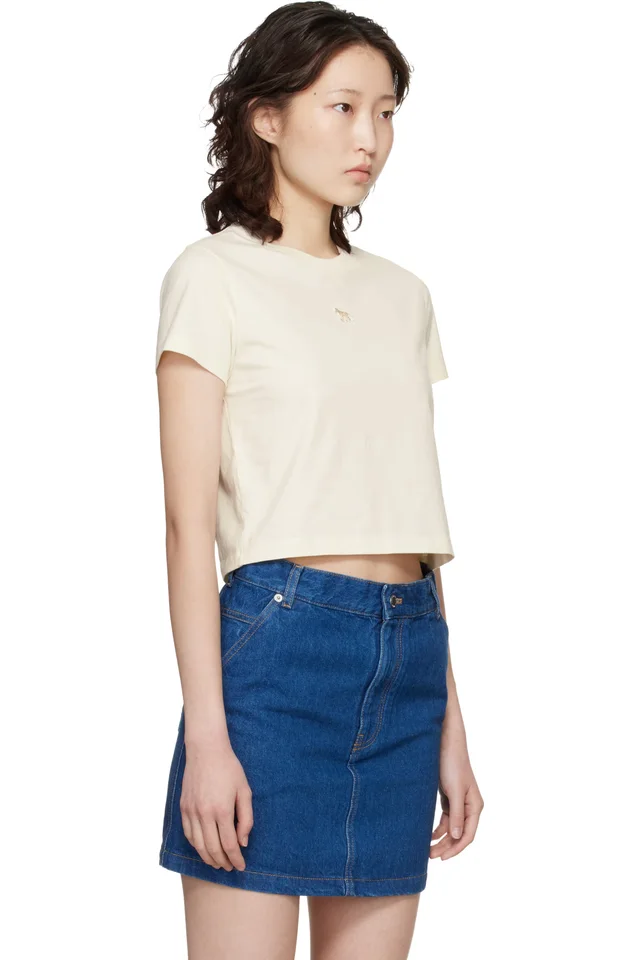 Maison Kitsuné Off-White Baby Fox Baby T-shirt, photo 2 of 2 from SSENSE