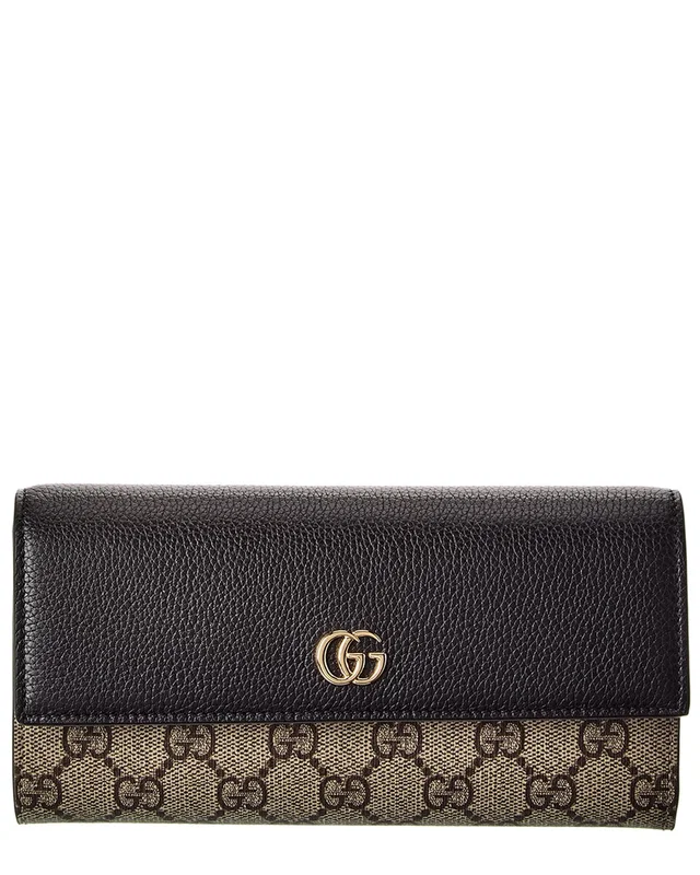 Gucci GG Marmont GG Supreme Canvas & Leather Continental Wallet, image 1 of 1 from Gilt