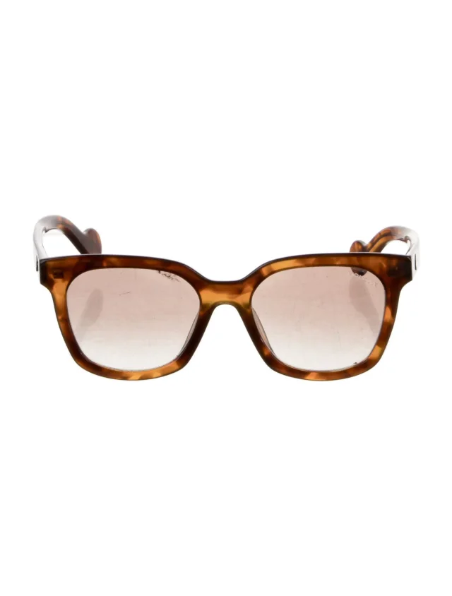 Moncler Square Gradient Sunglasses in brown|red from The RealReal