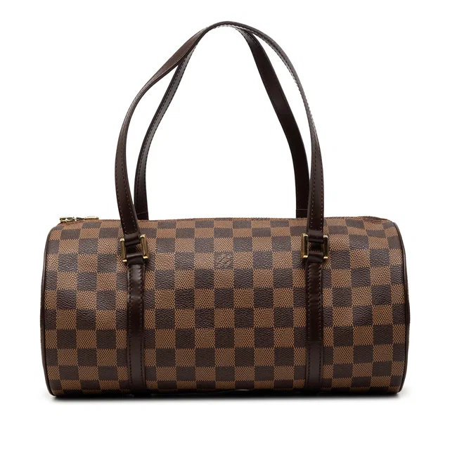 Brown Louis Vuitton Damier Ebene Papillon 30 Handbag in Brown Canvas from Designer Revival