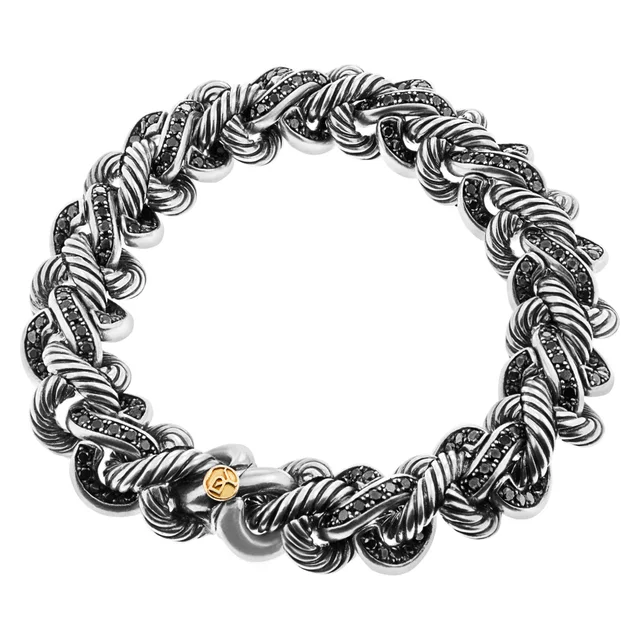 David Yurman sterling bracelet with black diamonds in Black Sterling Silver from Gray And Sons