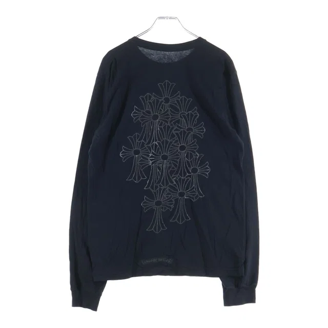 Chrome Hearts Vintage Long Sleeve Tee Cemetery Back Print Crew Neck Short from The Reluxe