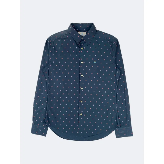Vivienne Westwood Man Formal All Over Print Longsleeve in blue from Grailed