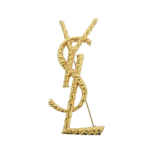 Saint Laurent 652410 Y1500 brooch in 8060/GOLD(ゴールド) 横x縦: 3cmx7cm from KOMEHYO